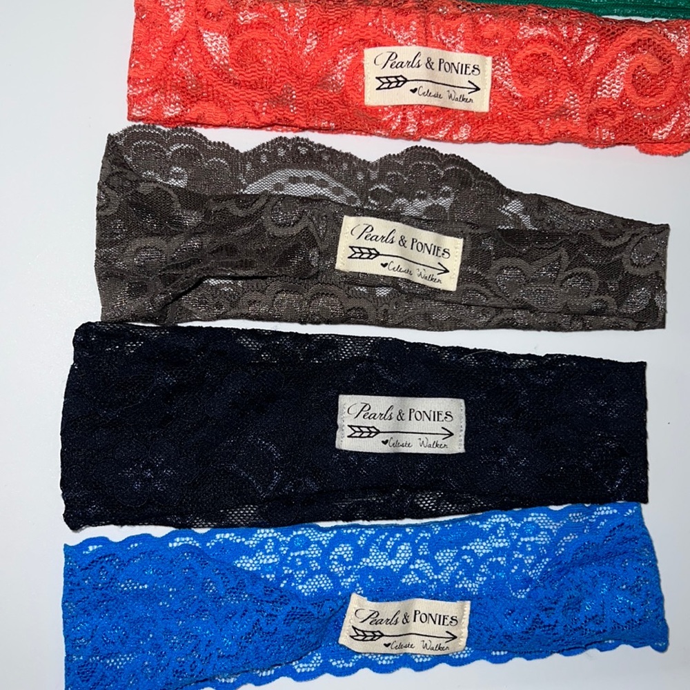 Pearls & Ponies Lace Headbands